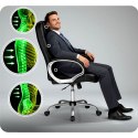 Fotel gabinetowy ze skóry Sofotel 355 czarny
