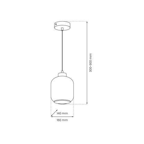 Lampa wisząca SOMBRA CLEAR 1xE27