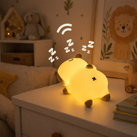 Lampka nocna LED chrapiąca Kapibara