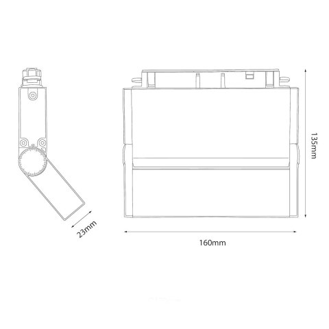 MAGNETIC TRACK 20mm 12W LED 3000K
