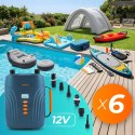 Pompka elektryczna do materaca pontonu SUPa + 6 przejściówek 12V Neo-Sport NS-713