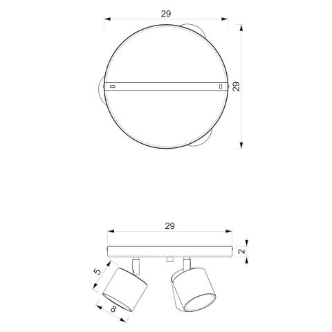 Lampa sufitowa Dixie 3xGX53 Biały