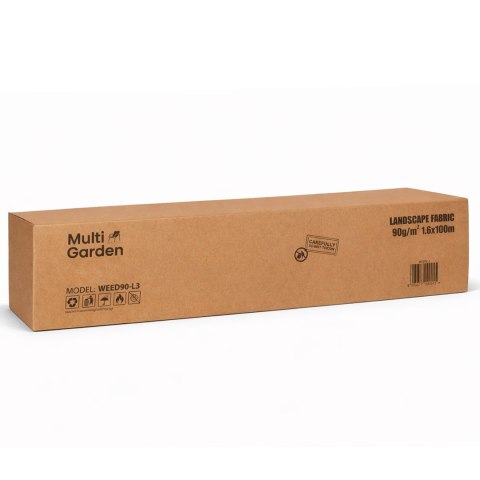 Agrowłóknina czarna agrotkanina UV 90g mata antychwastowa 1,6x100m kołki MulltiGarden