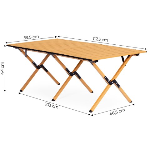 Stolik turystyczny składany 120x60 cm kempingowy z torbą MultiGarden