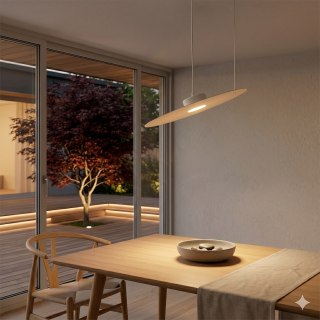 Lampa wisząca PIATTO Biała 1xGX53 fi 450mm