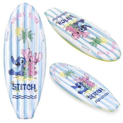 Dmuchana deska do pływania materac plażowy Lilo i Stitch 114 x 46 cm Bestway 9104V