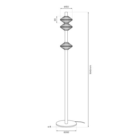 Lampa podłogowa Padre Gold 19W LED