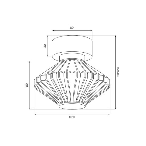 Lampa sufitowa / kinkiet Padre Gold 6W LED