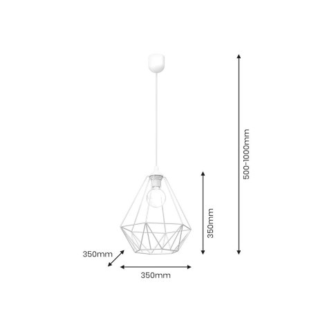 Lampa wisząca BASKET Biały 1xE27