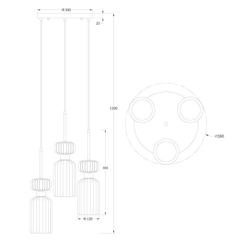Lampa wisząca MOLLY 3xE14