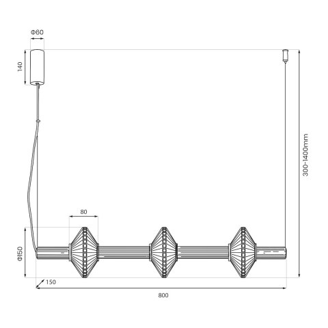 Lampa wisząca Padre 18W LED