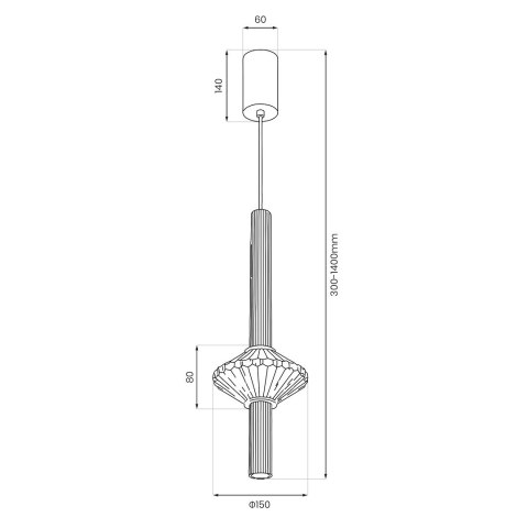 Lampa wisząca Padre Gold 7W LED