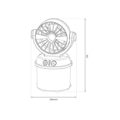 Lampka Solarna Vent 6W 3000K + 6500K