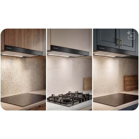 Okap teleskopowy kuchenny podszafkowy 60 cm Berdsen BT-241 czarny
