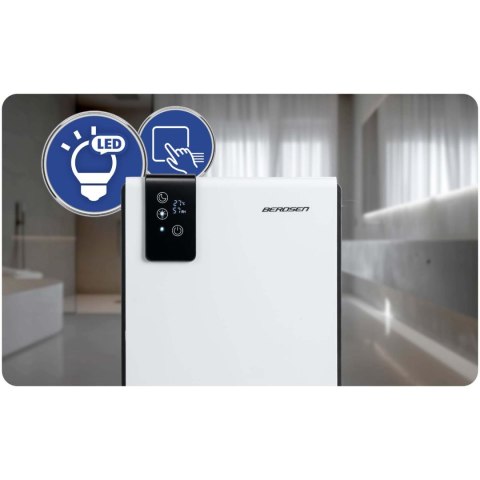 Osuszacz powietrza - pochłaniacz wilgoci 800ml/24h higrostat Berdsen BD-856 biały