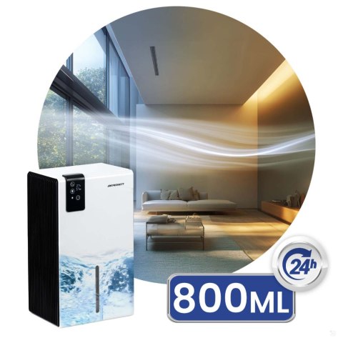Osuszacz powietrza - pochłaniacz wilgoci 800ml/24h higrostat Berdsen BD-856 biały