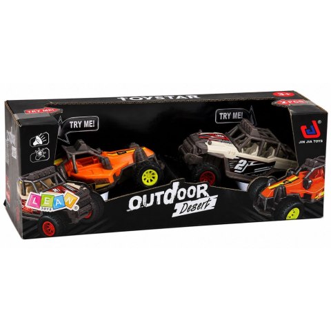 Zestaw Samochody Terenowe Cross-Country Światła Dźwięki 2 szt.