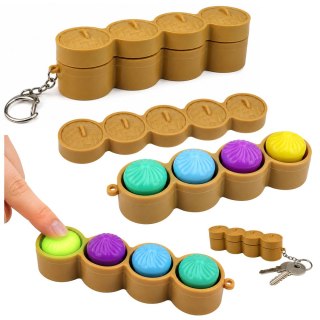 Brelok Pierożek w Koszyczku Świecący LED Dumpling Do Plecaka Kluczy 13 cm