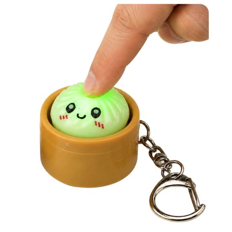 Brelok Pierożek w Koszyczku Świecący LED Dumpling Do Plecaka Kluczy 3,5 cm