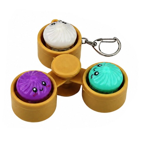 Brelok Pierożki w Koszyczku Świecące LED Dumpling Fidget Spinner 8,5 cm