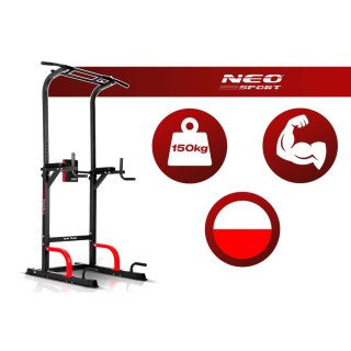 Drążek do podciągania dipów wolnostojący stabilny udźwig 150 kg Neo-Sport 130200