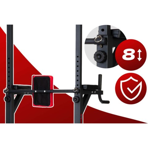 Drążek do podciągania dipów wolnostojący stabilny udźwig 150 kg Neo-Sport 130200