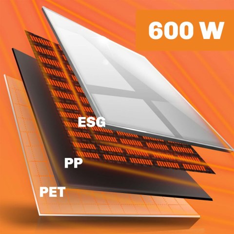 Grzejnik na podczerwień promiennik podczerwieni 600 W Berdsen BD-984 pilot WiFi aplikacja
