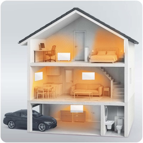 Grzejnik na podczerwień promiennik podczerwieni 720 W Berdsen BD-985 pilot WiFi aplikacja