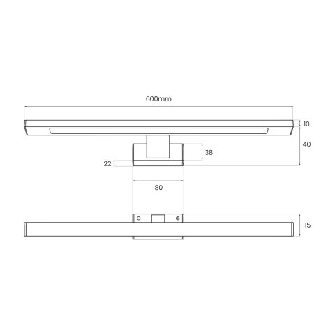 Kinkiet SHINE BRASS 60cm 13,8W LED