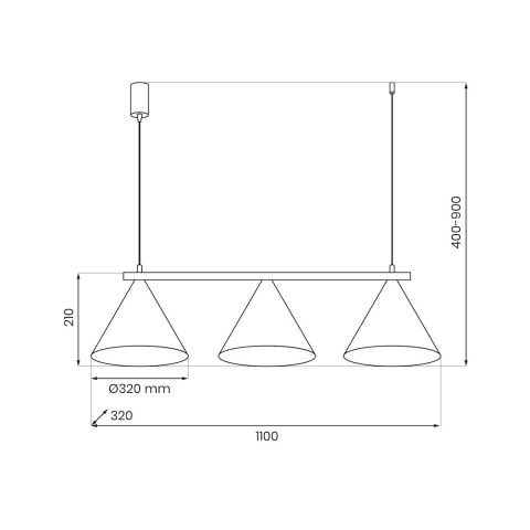 Lampa wisząca CAPITAL TAUPE 3xGX53