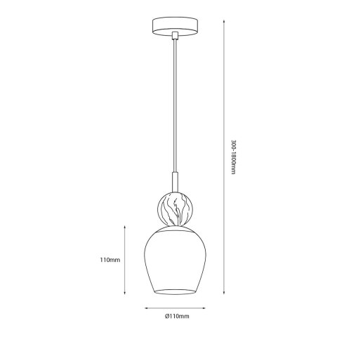 Lampa wisząca Carrara 1xE14