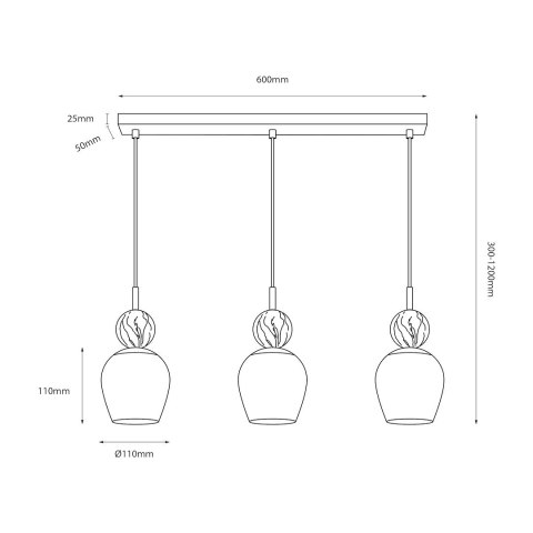 Lampa wisząca Carrara 3xE14