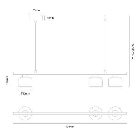 Lampa wisząca KAI 3xGX53