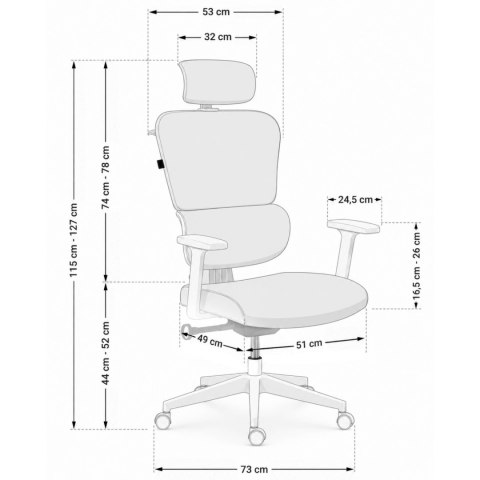Fotel biurowy ergonomiczny Sofotel Nicea