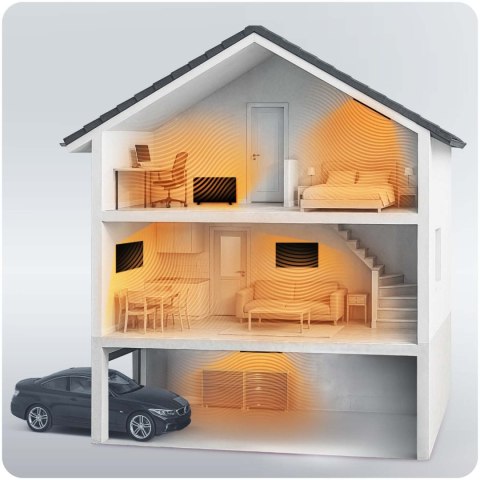 Grzejnik na podczerwień promiennik podczerwieni 600 W Berdsen BD-981 pilot WiFi aplikacja