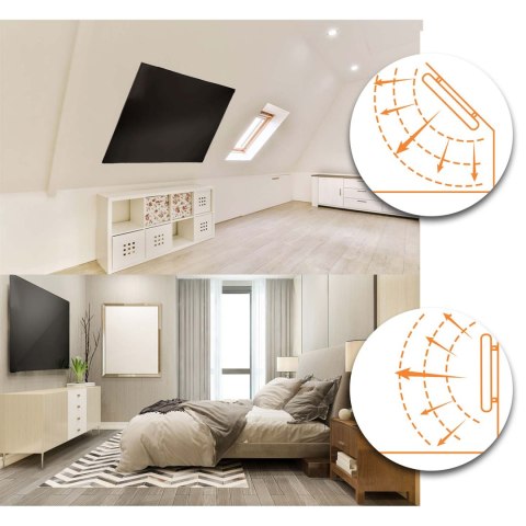 Grzejnik na podczerwień promiennik podczerwieni 800 W Berdsen BD-987 pilot WiFi aplikacja
