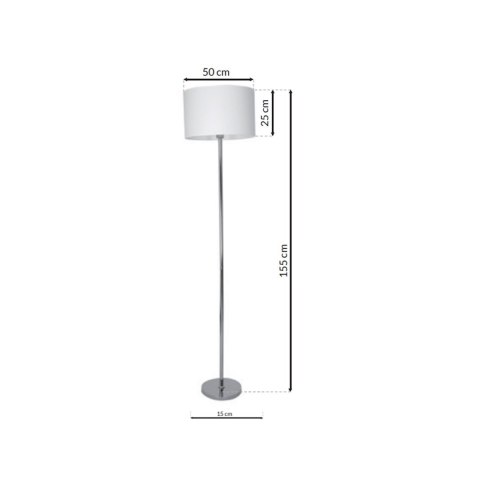 Lampa stojąca Casino 1xE27 Biały / Chrom