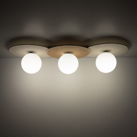 Lampa sufitowa Carter 3xE14 Biały + Natural