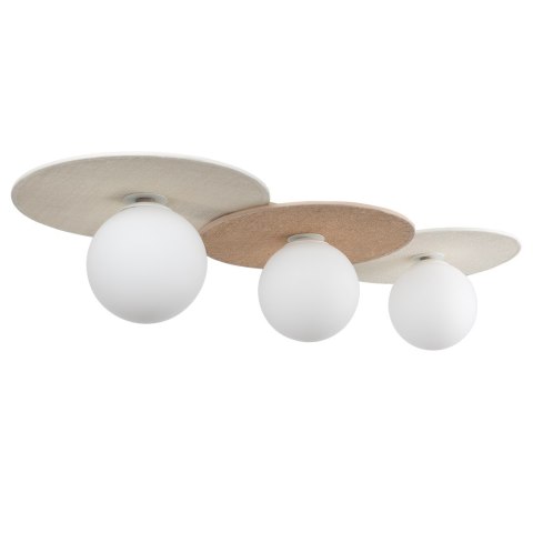 Lampa sufitowa Carter 3xE14 Biały + Natural