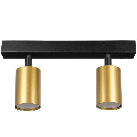Lampa sufitowa Hudson 2xGU10 Czarno-Złoty