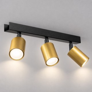 Lampa sufitowa Hudson 3xGU10 Czarno-Złoty