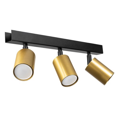 Lampa sufitowa Hudson 3xGU10 Czarno-Złoty