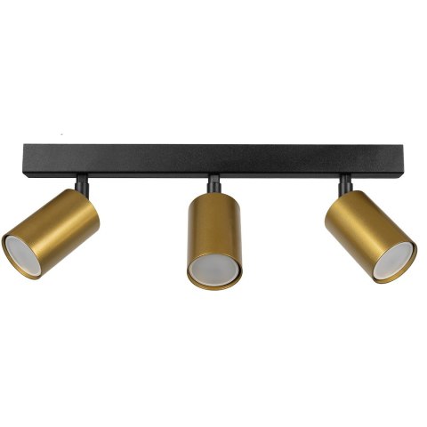 Lampa sufitowa Hudson 3xGU10 Czarno-Złoty