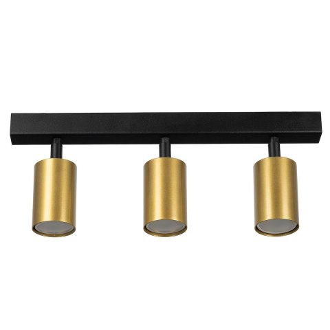 Lampa sufitowa Hudson 3xGU10 Czarno-Złoty
