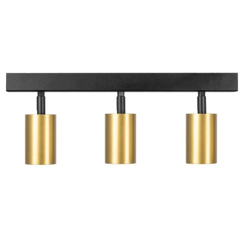 Lampa sufitowa Hudson 3xGU10 Czarno-Złoty