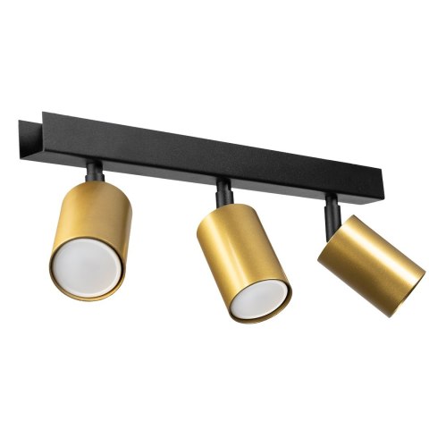 Lampa sufitowa Hudson 3xGU10 Czarno-Złoty
