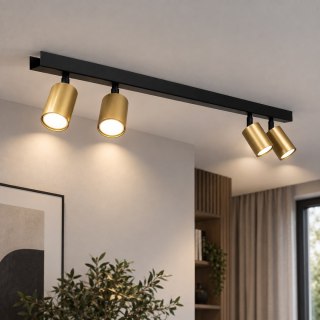Lampa sufitowa Hudson 4xGU10 Czarno-Złoty