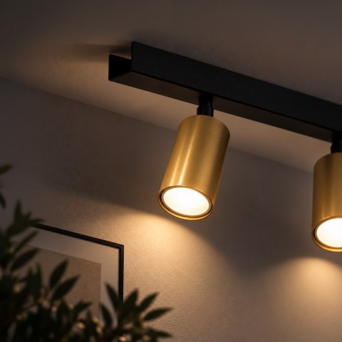 Lampa sufitowa Hudson 4xGU10 Czarno-Złoty