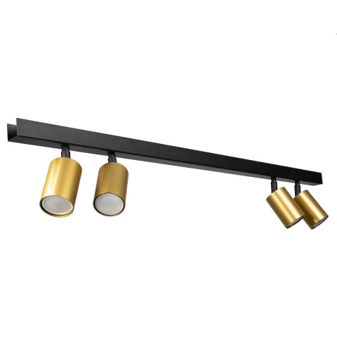 Lampa sufitowa Hudson 4xGU10 Czarno-Złoty