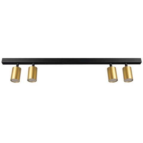Lampa sufitowa Hudson 4xGU10 Czarno-Złoty
